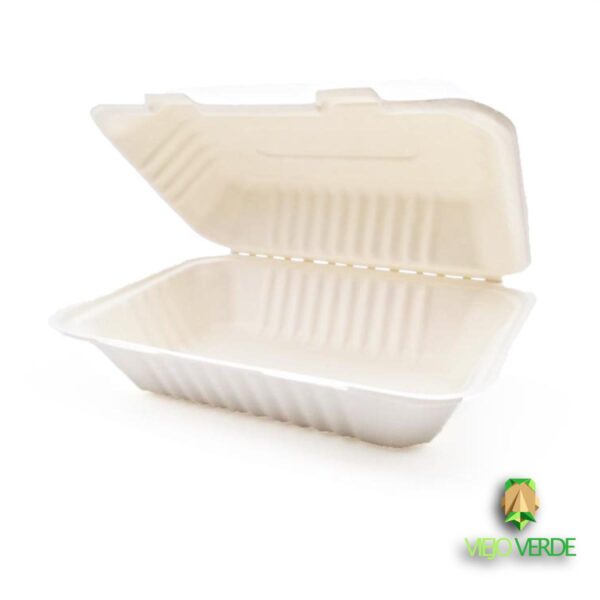 portacomidas de bagazo de caña j1 semiabierto