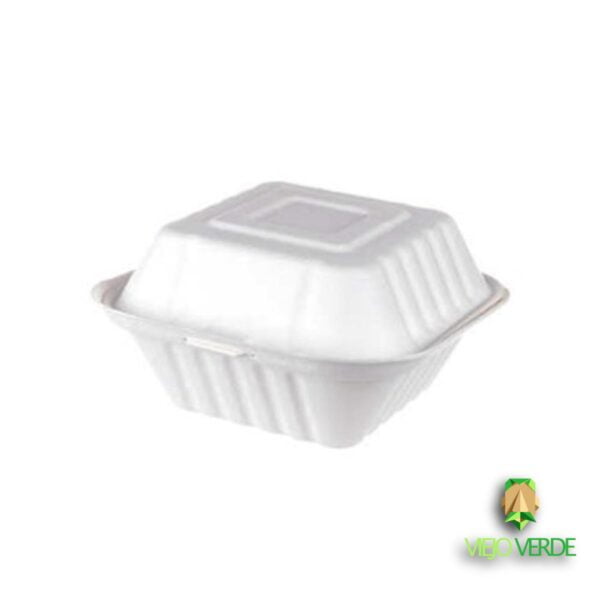 portacomidas de bagazo de caña c1 portahamburguesas cerrado