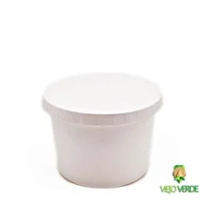tazón 16 oz de cartón con tapa
