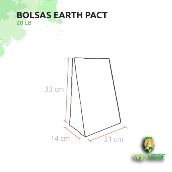 earthpact20 dimensiones bolsas de papel 20 lb