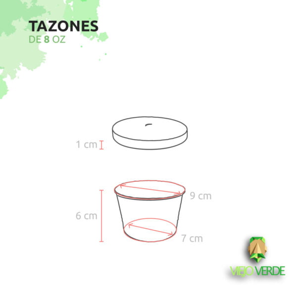 tazon8oz dimensiones tazones 8 oz