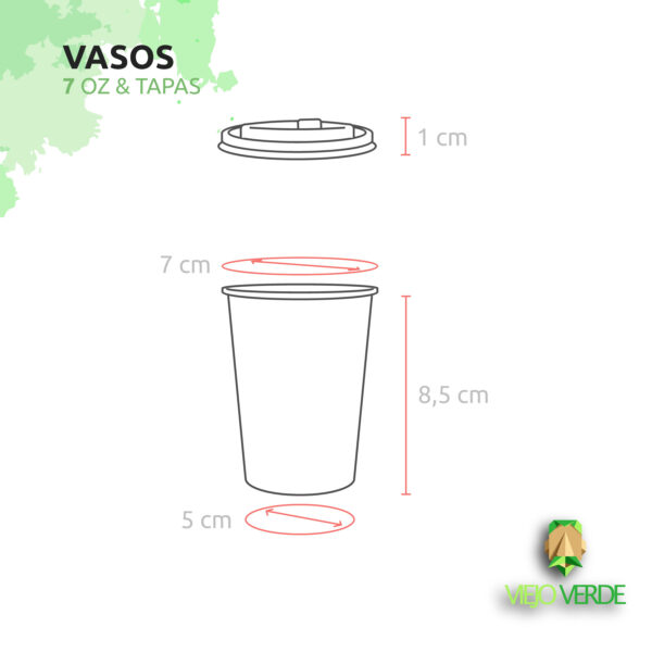 vaso 7 oz medidas