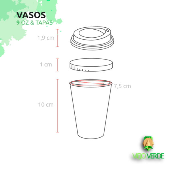 dimensiones vasos 9 oz