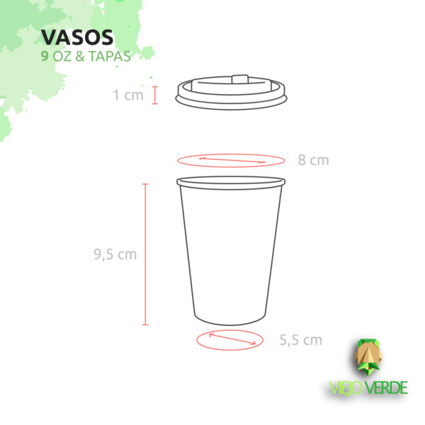 vaso 9 oz medidas