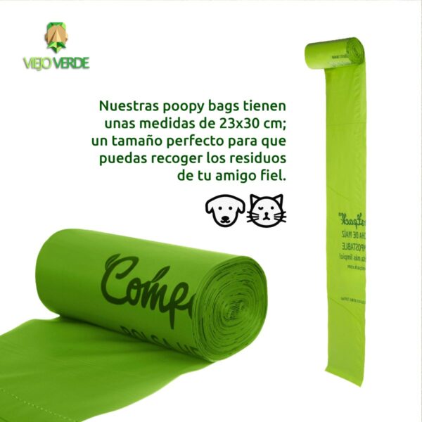 rollo de bolsa de almidón de maíz biodegradable para mascotas