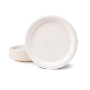 platos redondos de bagazo de caña