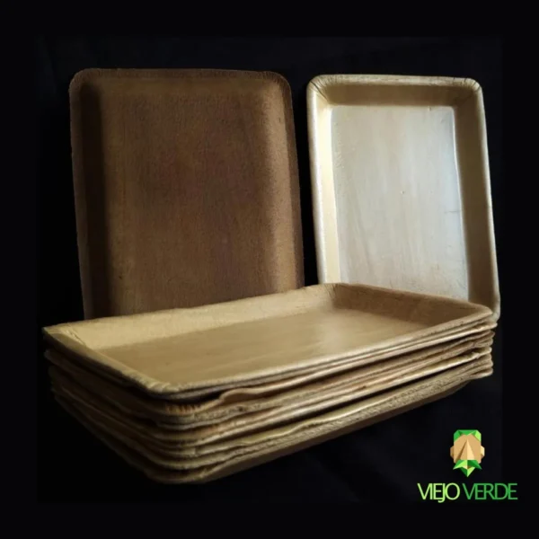 platos de guadua rectangulares