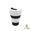 Vasos plegables de silicona negro