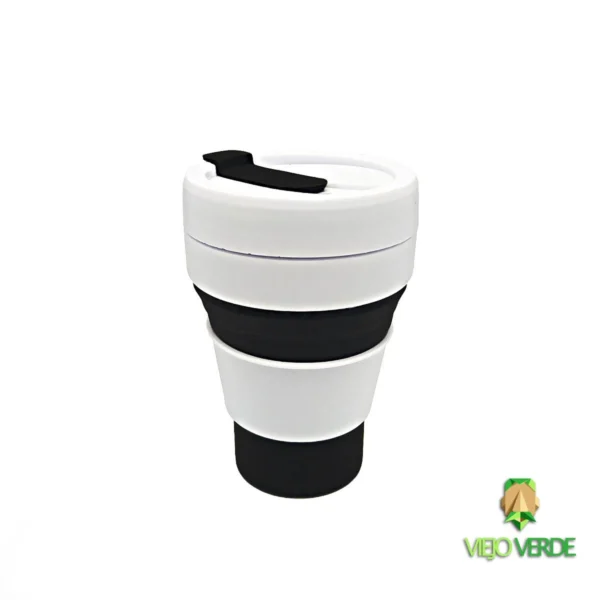 Vasos plegables de silicona negro