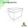 cajas de archivo x300 con medidas