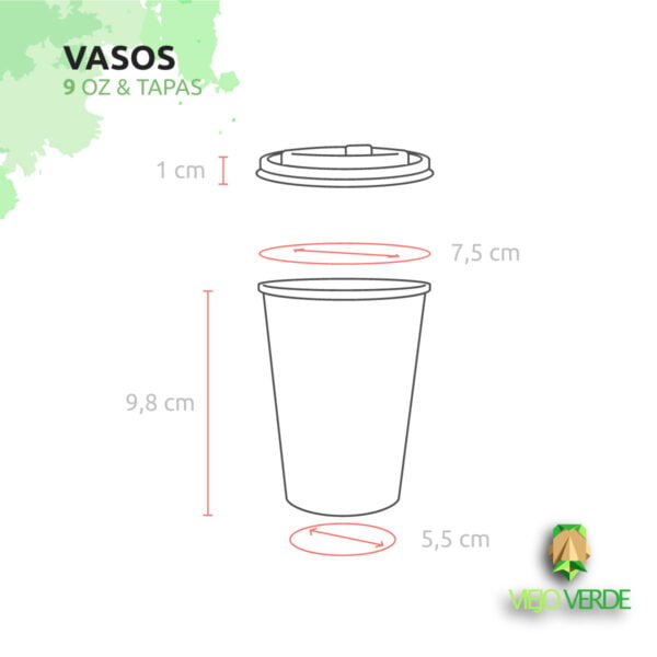 vaso 9 oz medidas