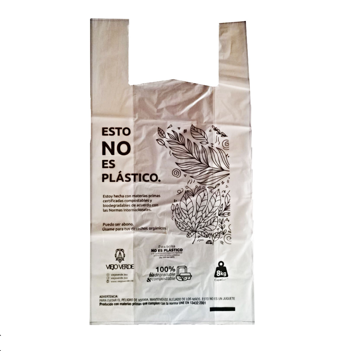 Bolsas biodegradables hechas de maíz x10 Viejo Verde