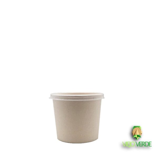 Tazón de 8 oz fibra de caña con tapa