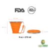Vaso plegable silicona 9 oz A