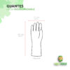 medidas de guantes de látex biodegradable