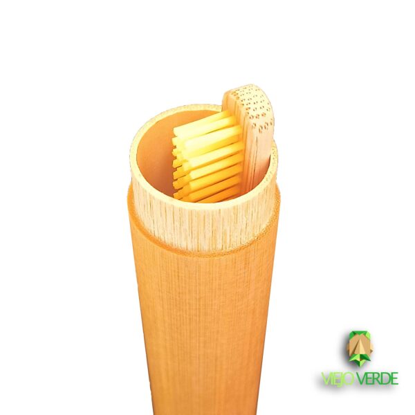 portacepillos de bambú