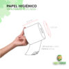 Papel higiénico ecológico de fibras recicladas x 4 rollos 5 papel higienico medidas