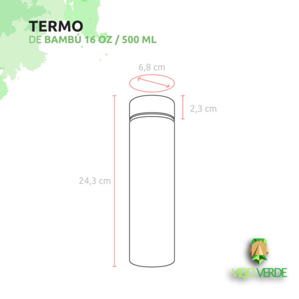 medidas del termo de bambú
