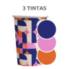 3-tintas Vasos de cartón personalizados • 5.000 unidades