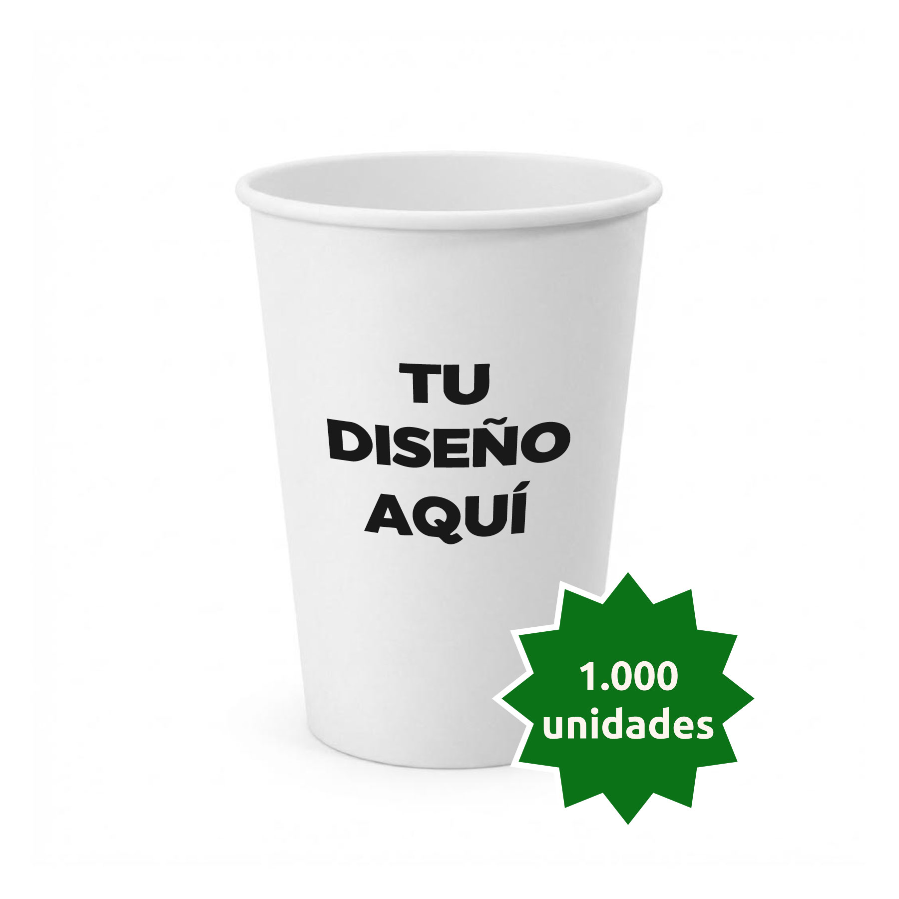 Vasos de cartón personalizados • 1.000 unidades